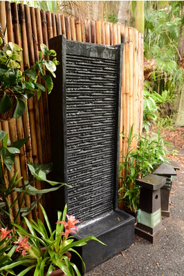 Cascade water feature - 180cm high - Black