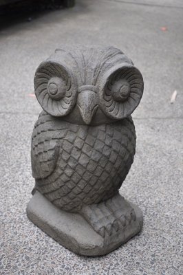 Stone Owl - 50cm - Brown