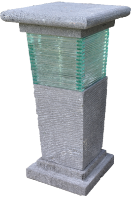 Hand carved lava stone garden lights - Model K