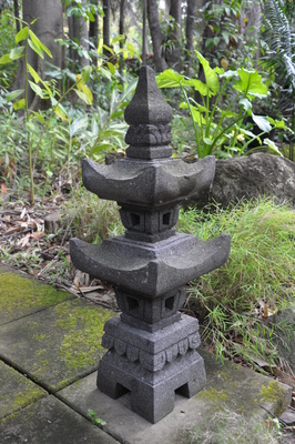 Lava stone pagoda - 2 tier - 75 x 30 x 30cm