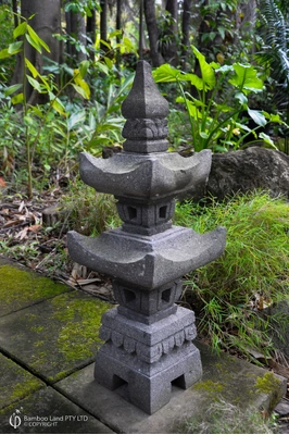 Lava stone pagoda - 2 tier - 75 x 30 x 30cm