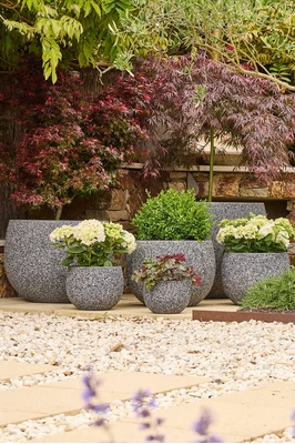 Mega Belly Pot - Dark Grey Pebble