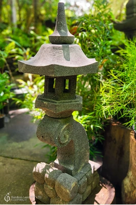 Lava stone pagoda - 1 tier on stand - 105 x 35 x 40cm