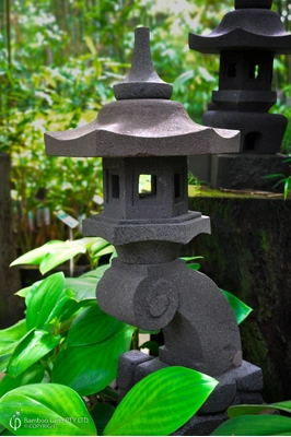 Lavastone pagoda - 1 tier on stand