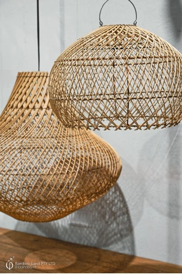 Rattan pendant light shade - Bell (Small)