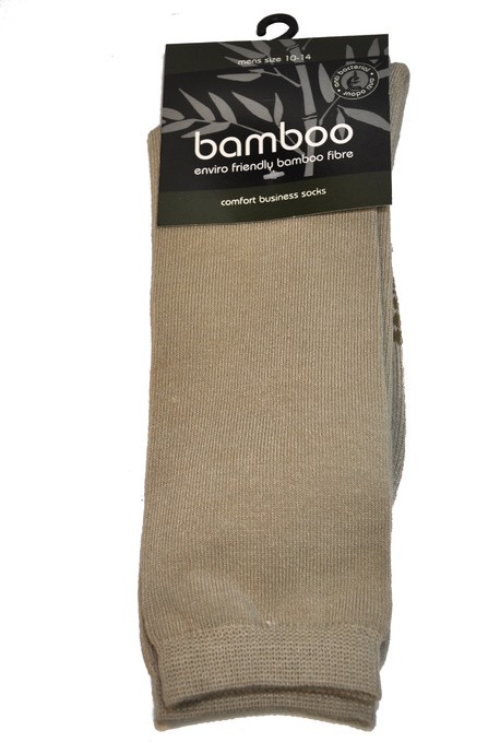 Bamboo comfort business socks - M 6-10; W 8-11 - Bone