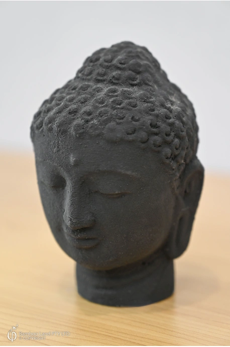 Small Buddha head - 12cm - BLACK/BROWN