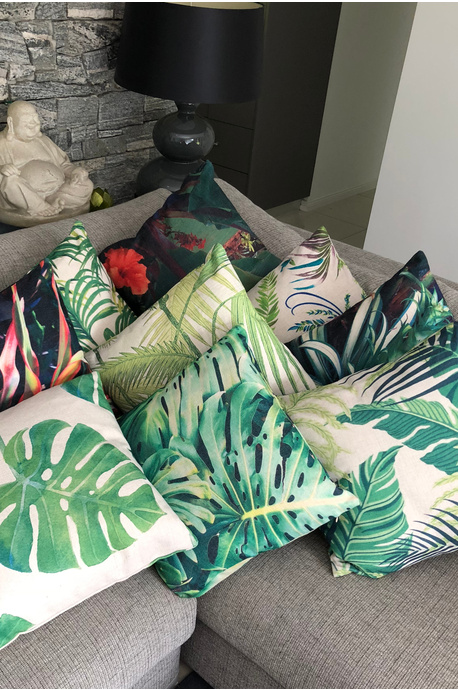 Tropical print cushion - 40 x 40cm