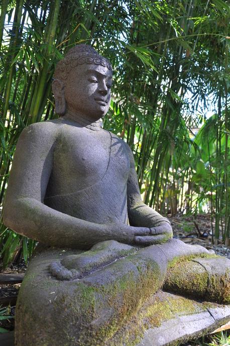 Lavastone sitting Buddha - 60cm