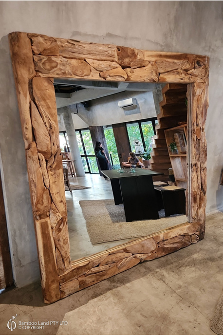 Teak mosaic mirror - 200cm