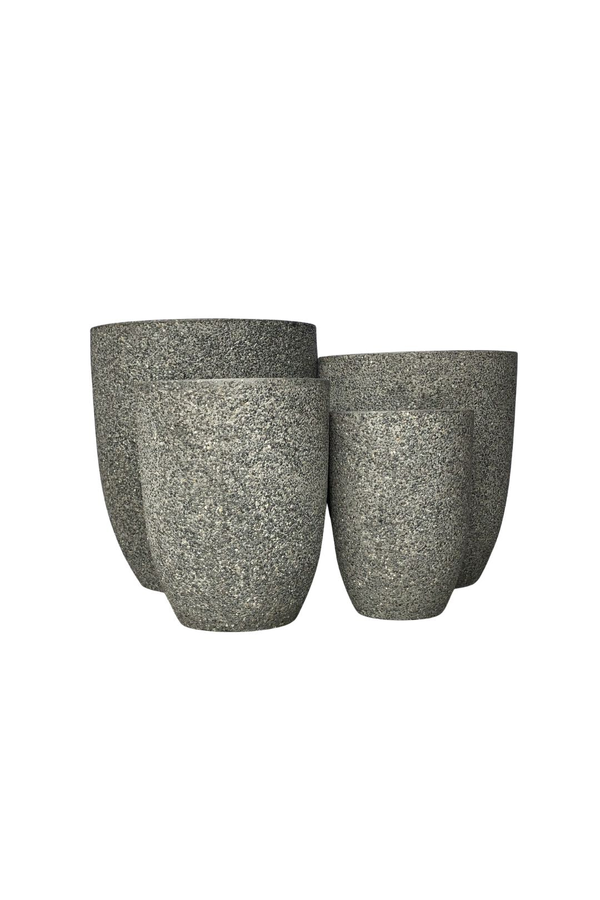 Chambers U Pot - Dark Grey Pebble - Set of 4