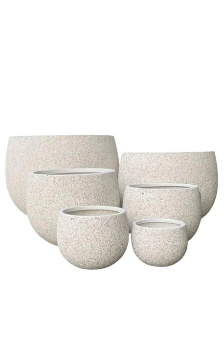 Mega Belly Pot - White Pebble - Small