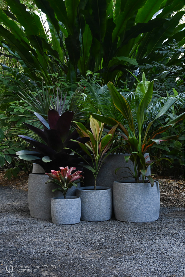 Storm Cylinder Pot - Lava Grey