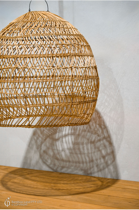 Rattan pendant light shade - Bell (Large)